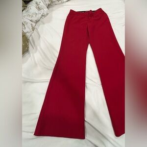 Victoria’s Secret Body Christie Fit Red Wide Leg Dress Pants Size 6 High Rise